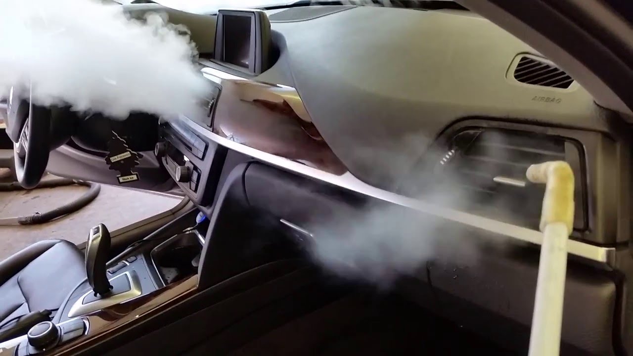 Steam Cleaning of Interior of a car