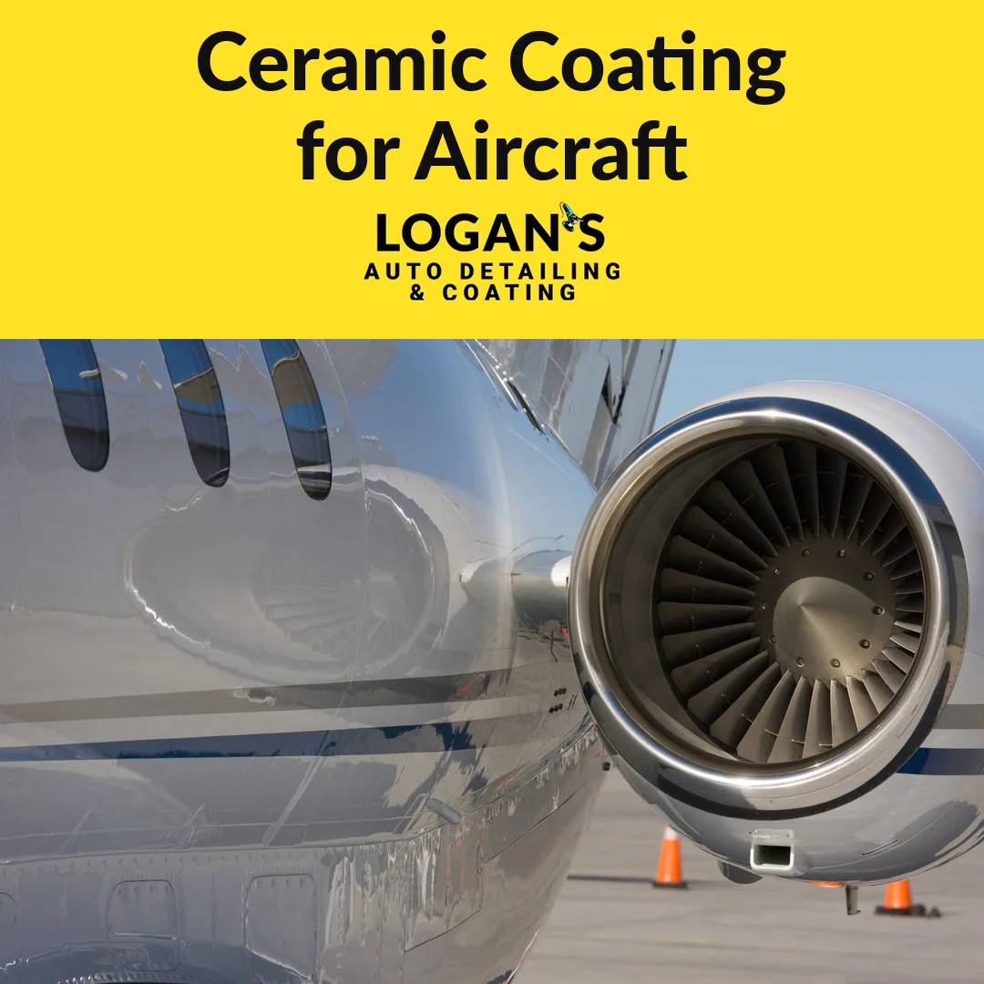 Private jet engine and gloss fuselage — aircraft ceramic coating guide for Los Angeles plane owners by Logan's Aircraft Detailing