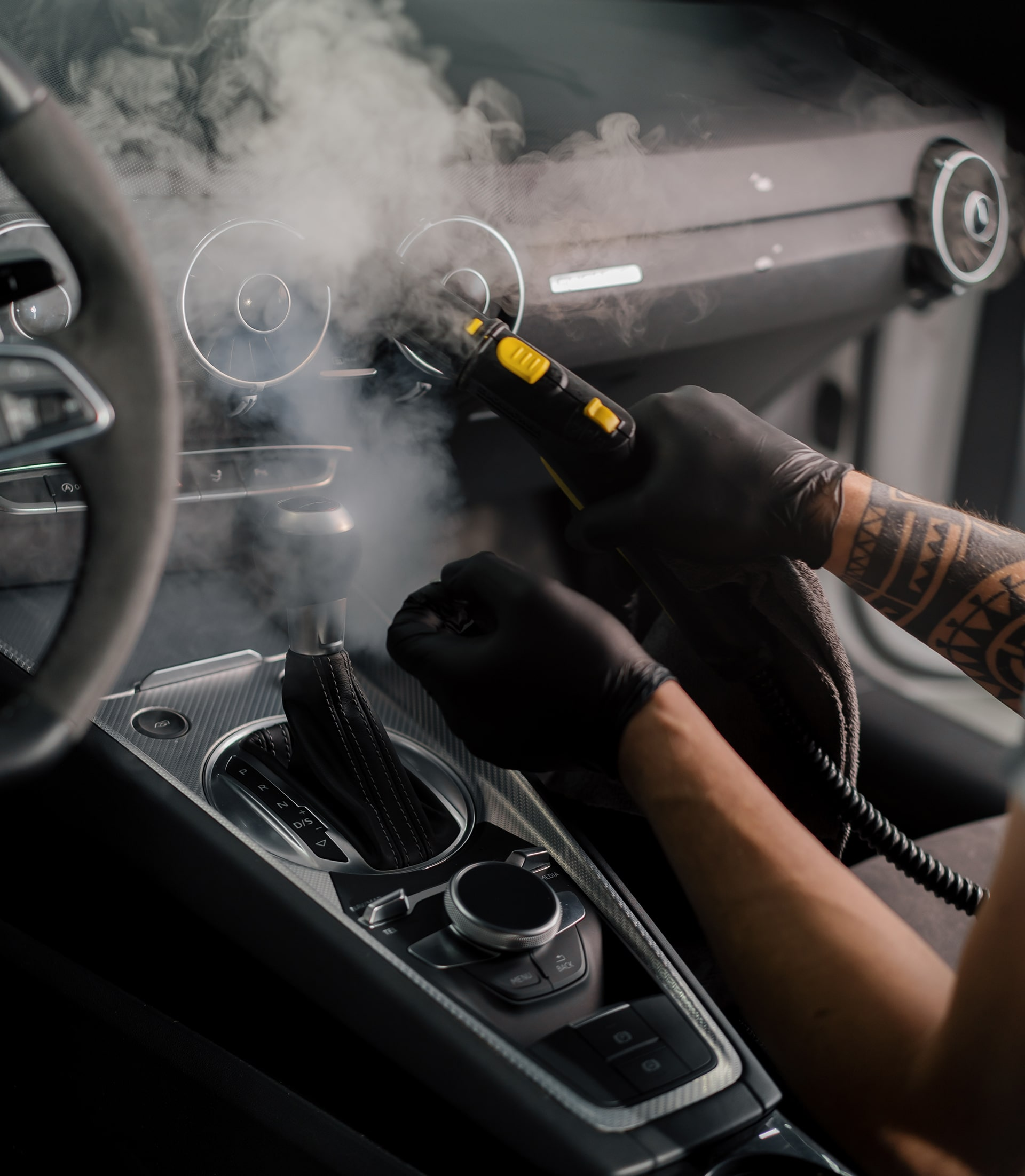 Steam Cleaning of the interior of car