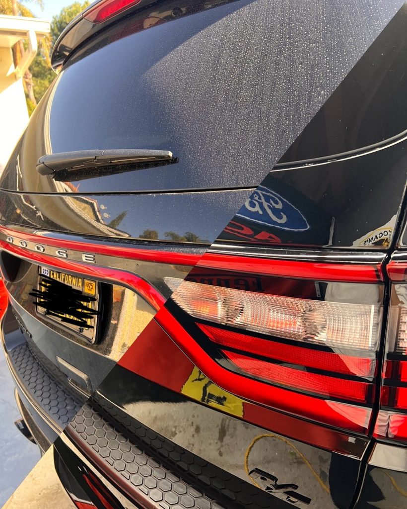 Full exterior car detail before and after – hand wash, clay bar, and paint gloss finish by Logan's Auto Detailing & Coating in Los Angeles.
